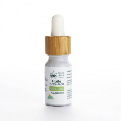 Huile CBD 5% et CBDV 2% Full Spectrum Plantys Natura