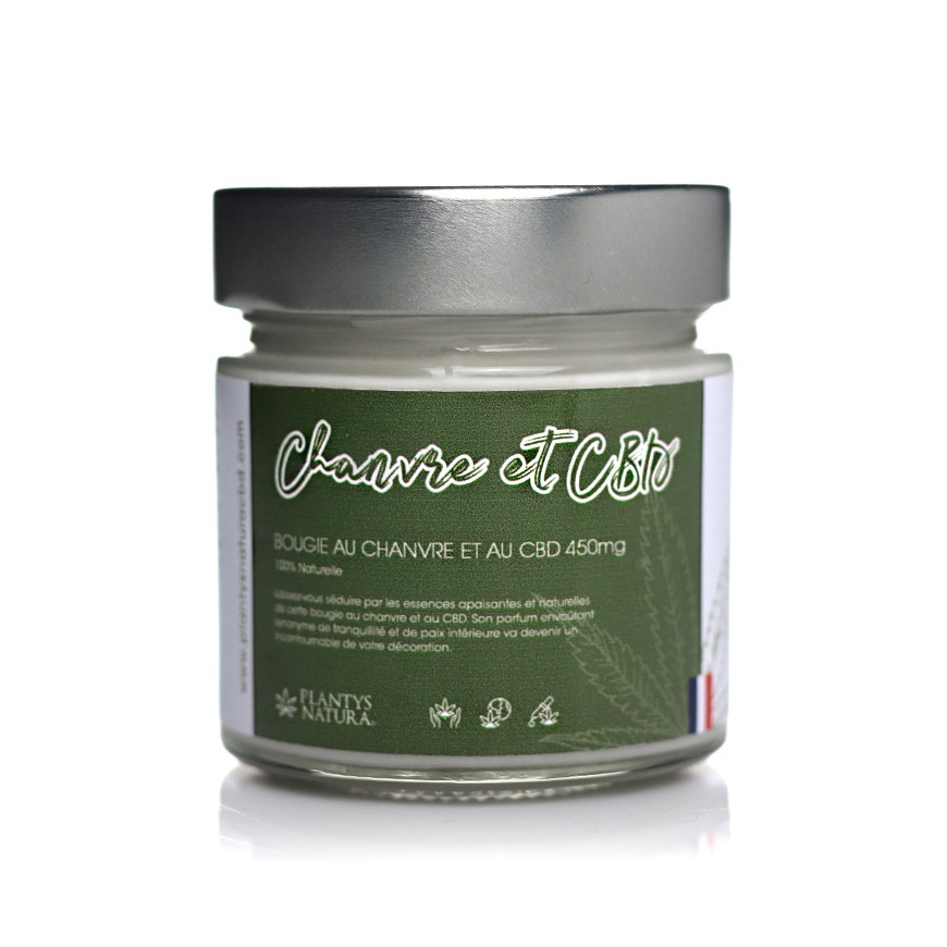 Bougie CBD chanvre • Plantys Natura France