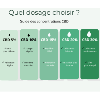 Guide des concentrations d’huile CBD : 5 %, 10 %, 15 %, 20 % et 30