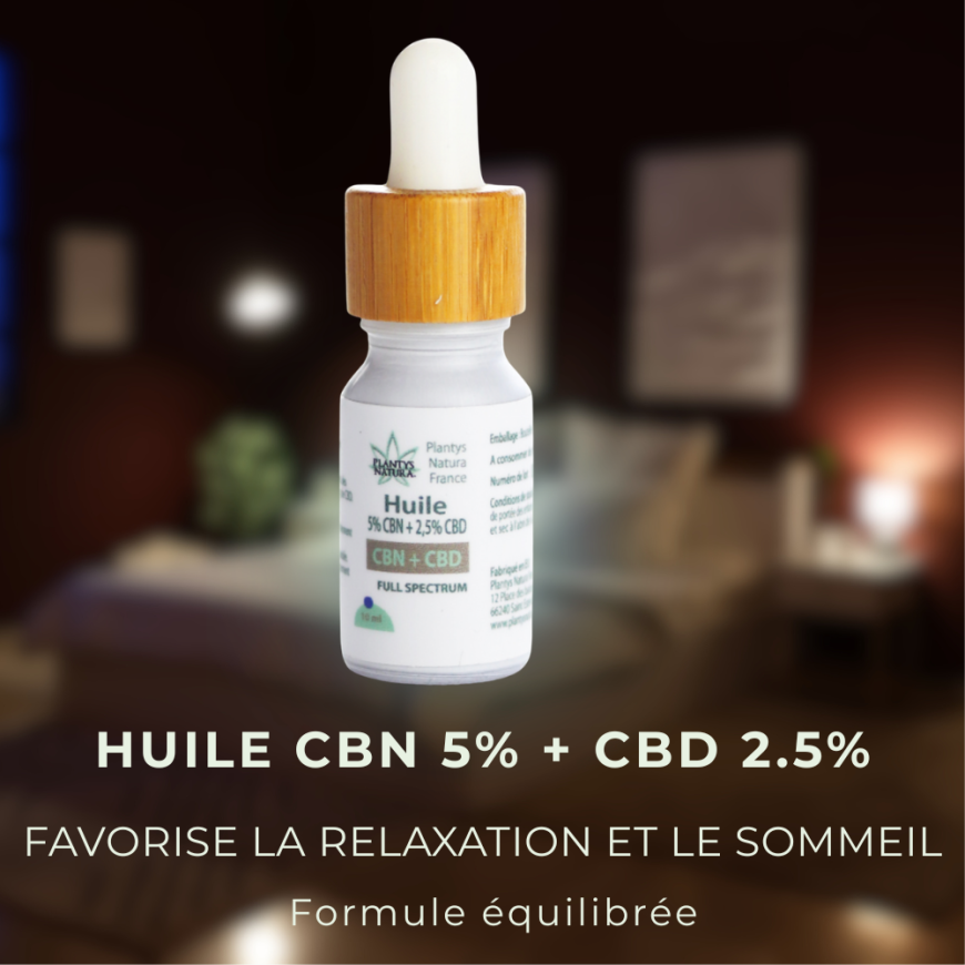 huile cbn 5 cbd 2 5 full spectrum relaxation sommeil detente