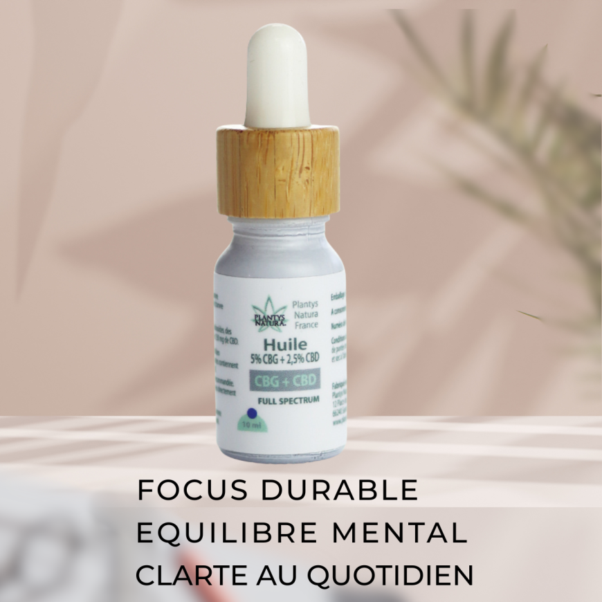 huile cbg cbd bienfaits focus equilibre clarte mentale naturel