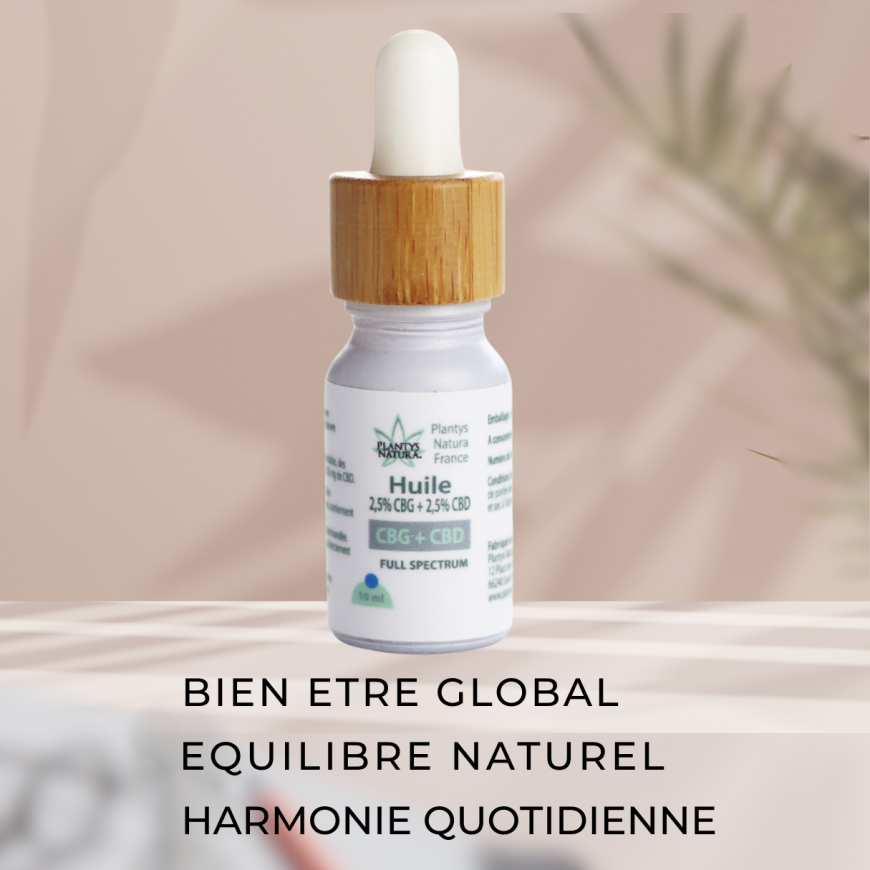 huile cbg cbd 2 5 pour cent bienfaits equilibre naturel harmonie quotidien bien etre